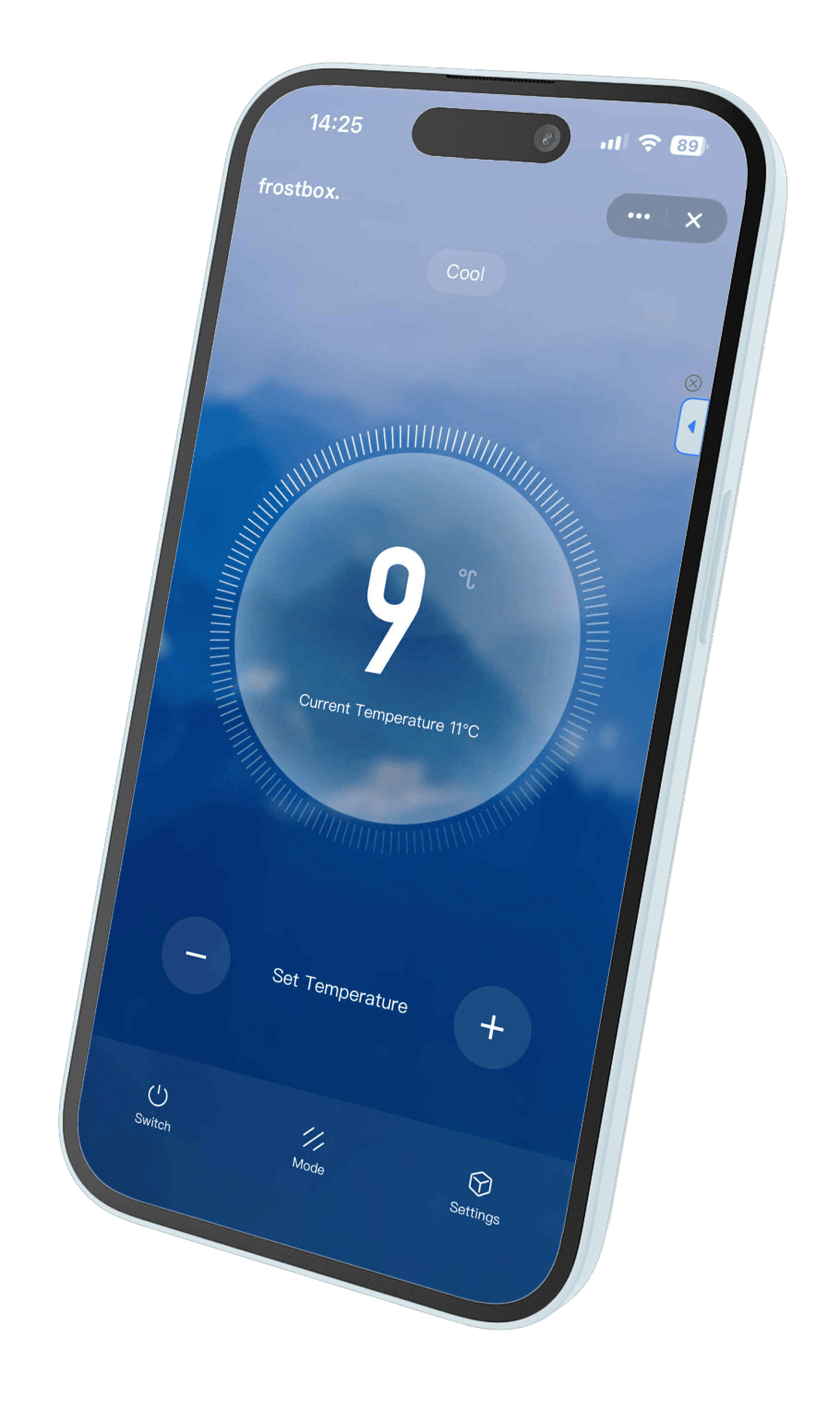 Mobilná appka frostbox – prehľadná kontrola teploty